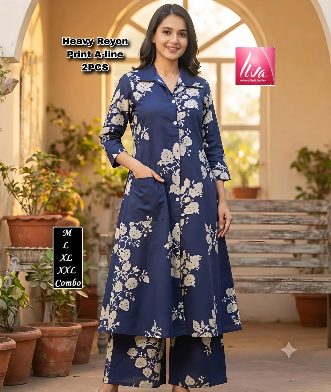 Reyon Print A-line 2PCS Cordset